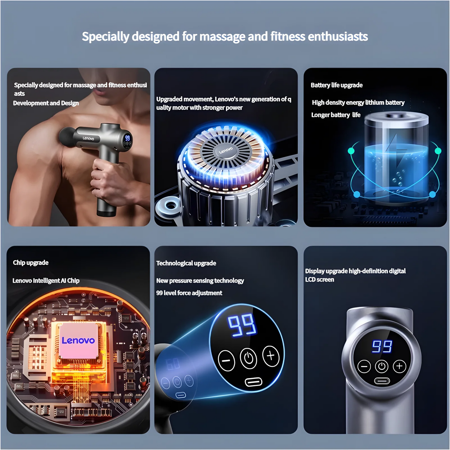 Lenovo ReliefGun – Smart Deep Tissue Massager
